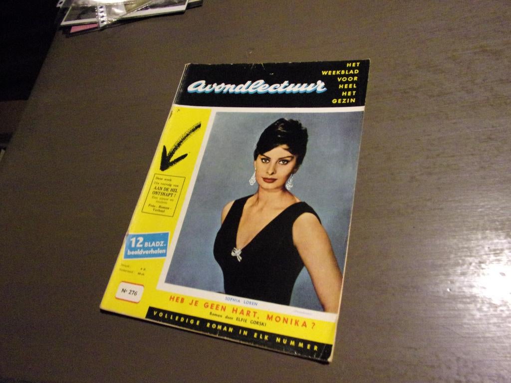 1960 AVONDLECTUUR Nr.276 cover SOPHIA LOREN, Ophalen, Gebruikt, Boek, Tijdschrift of Artikel