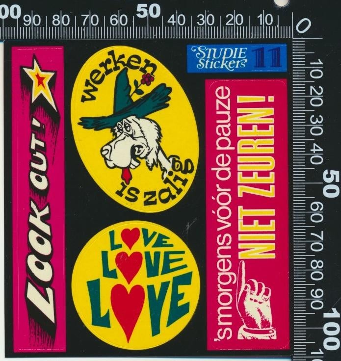 Sticker: Studie Stickers (11), Ophalen of Verzenden, Zo goed als nieuw, Bedrijf of Vereniging
