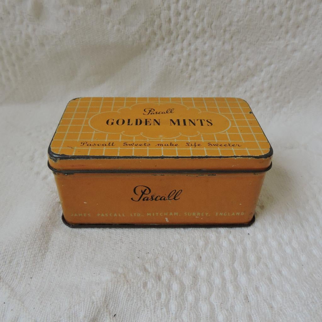 Antiek? blikje Pascall Golden Mints UK Sweets make life.., Ophalen of Verzenden, Zo goed als nieuw, Overige
