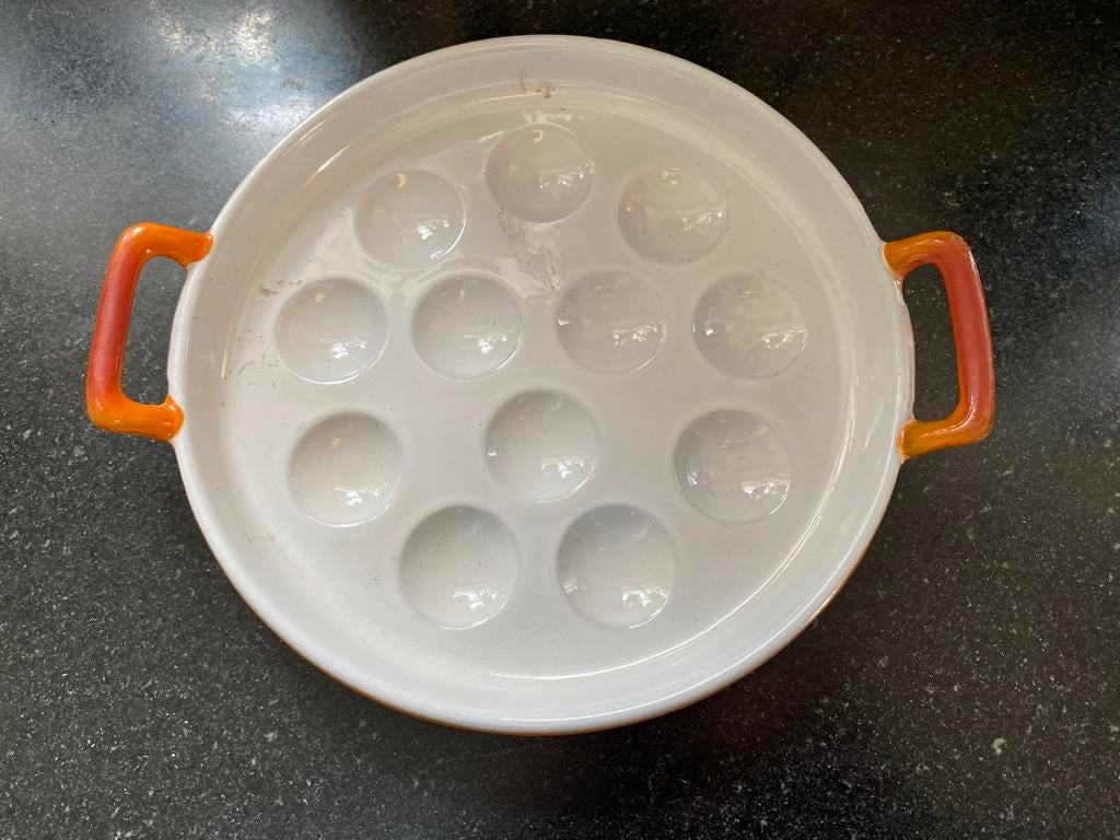 Escargot pannetje . Doorsnee 20 cm, Ophalen of Verzenden, Zo goed als nieuw, Gietijzer, Overige typen