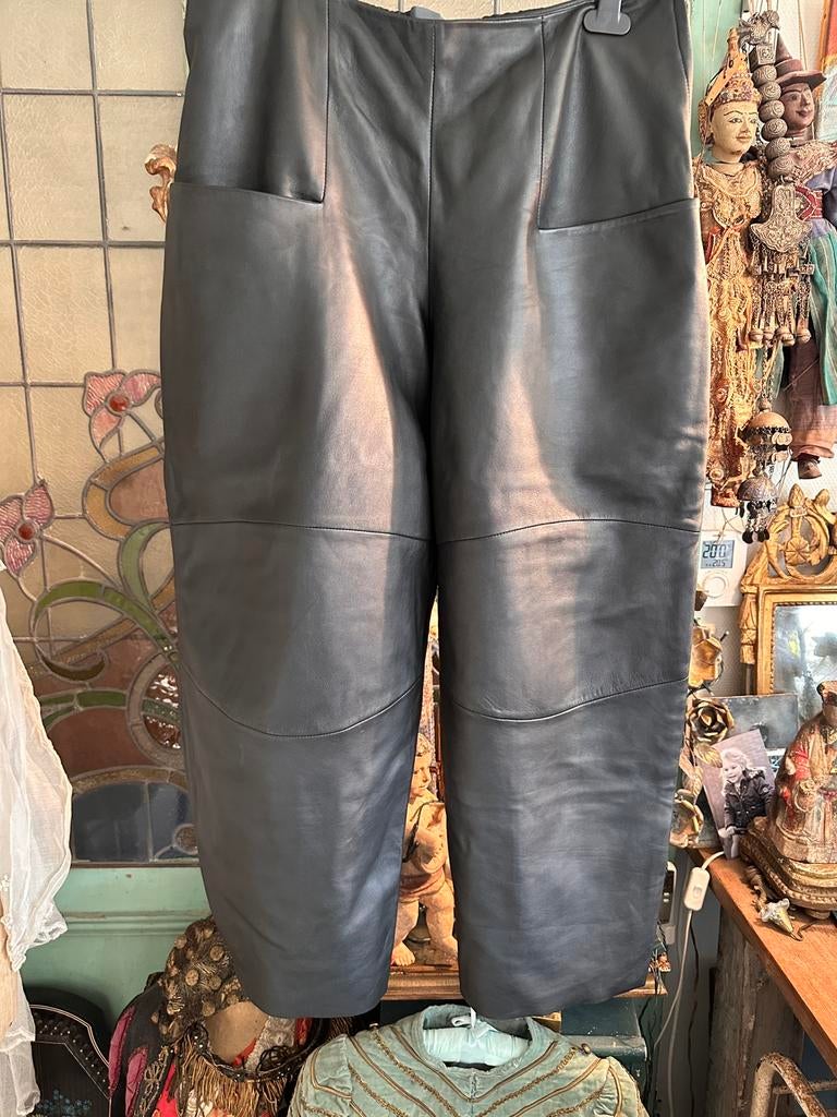 Dhio : leren broek, nieuw: 42,44 OPTIE, Kleding | Dames, Zwart, Maat 42/44 (L), Nieuw, Ophalen of Verzenden