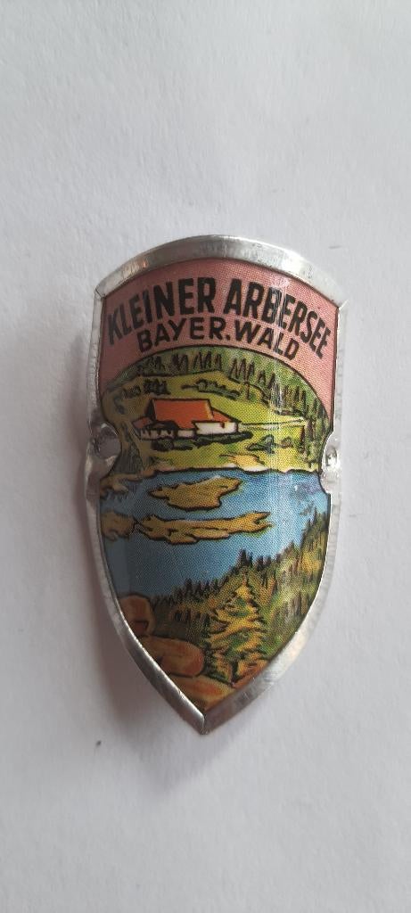 Wandelstok plaatje stocknagel schildje Kleiner Arbersee, Ophalen of Verzenden, Gebruikt