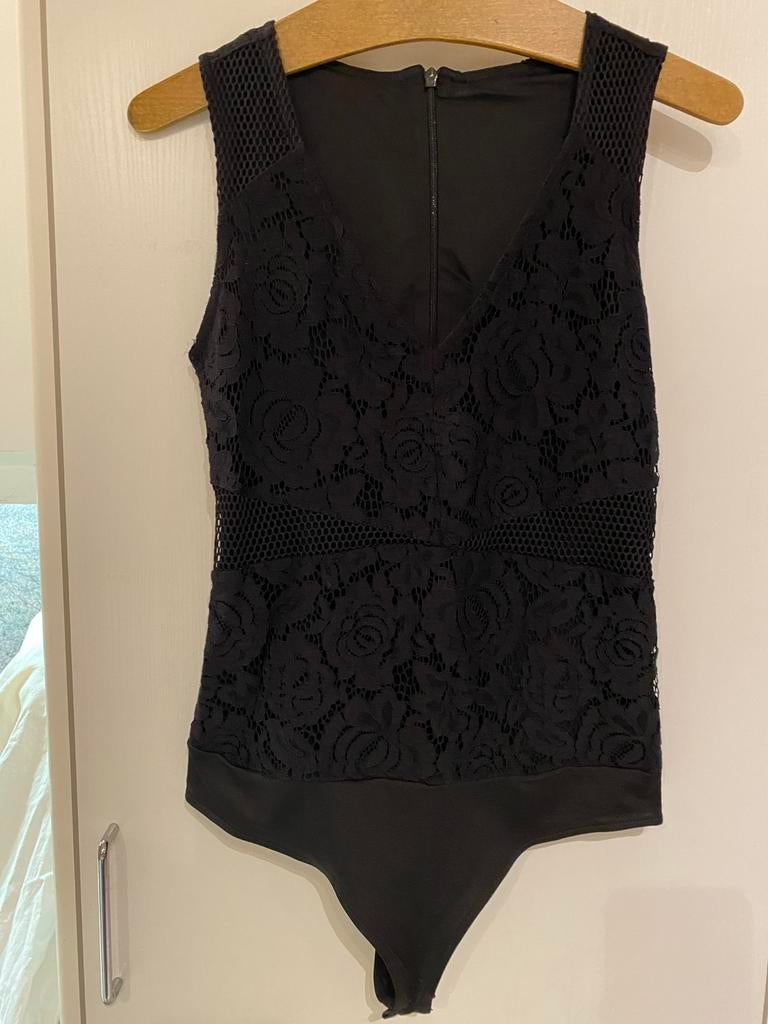 Sexy zwarte kanten body, Kleding | Dames, Ondergoed en Lingerie, Ophalen of Verzenden, Zwart, Body of Korset