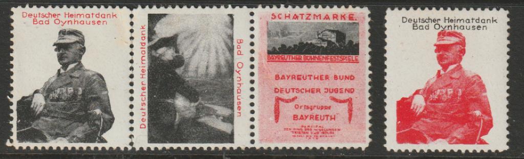 Duitsland cinderella zegels Bad Oynhausen / Bayreuth, Ophalen of Verzenden, Overige periodes, Postfris