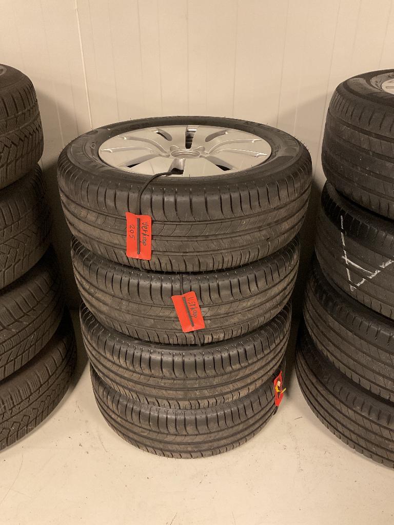 W205 velgen met zomerbanden met sensoren, Ophalen, Gebruikt, 16 inch, Banden en Velgen