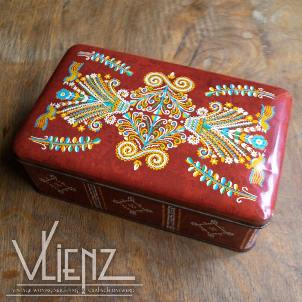 Vintage, retro blik Douwe Egberts koffie eind jaren '60, Verzamelen, Blikken, Gebruikt, Koffie, Douwe Egberts, Ophalen of Verzenden