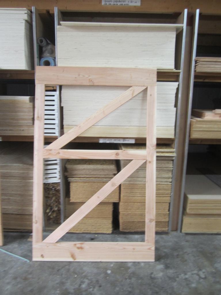 deurframes douglas voor overkapping of tuinhuis, Ophalen, 80 tot 100 cm, Nieuw, Buitendeur