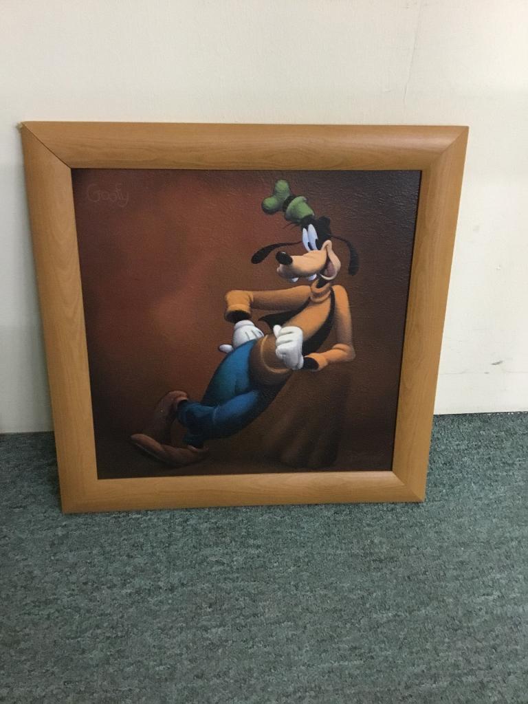 Goofy schilderij en mok, Ophalen of Verzenden, Goofy of Pluto, Zo goed als nieuw, Overige typen