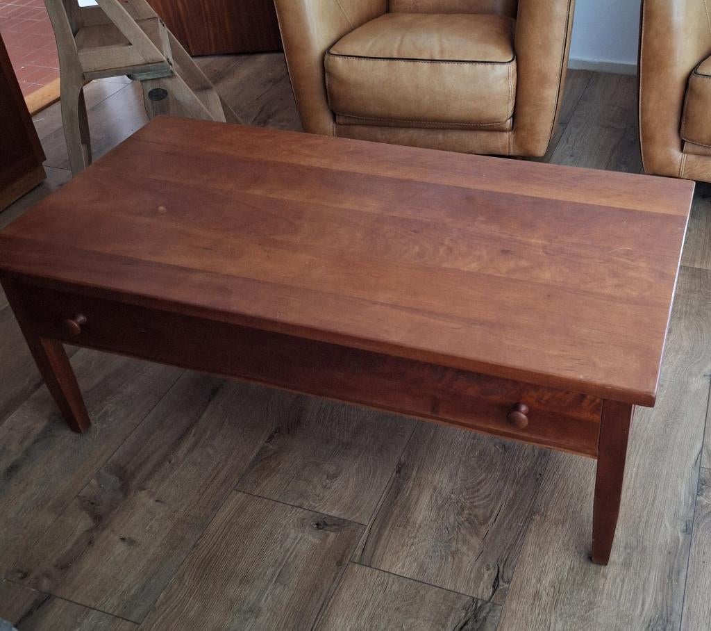 Riva 1920 kersenhouten salontafel, Ophalen, Gebruikt, 100 tot 150 cm, 50 tot 100 cm