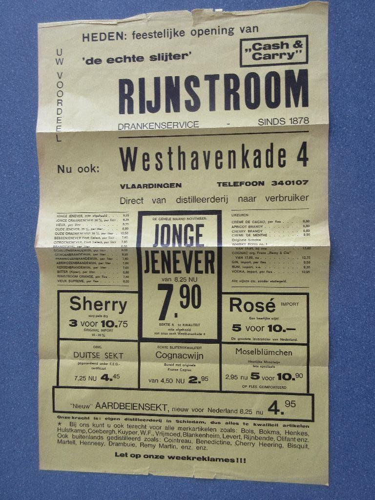 Vlaardingen, Opening Rijnstroom / flyer, Verzamelen, Merken en Reclamevoorwerpen, Ophalen of Verzenden, Gebruikt, Overige typen