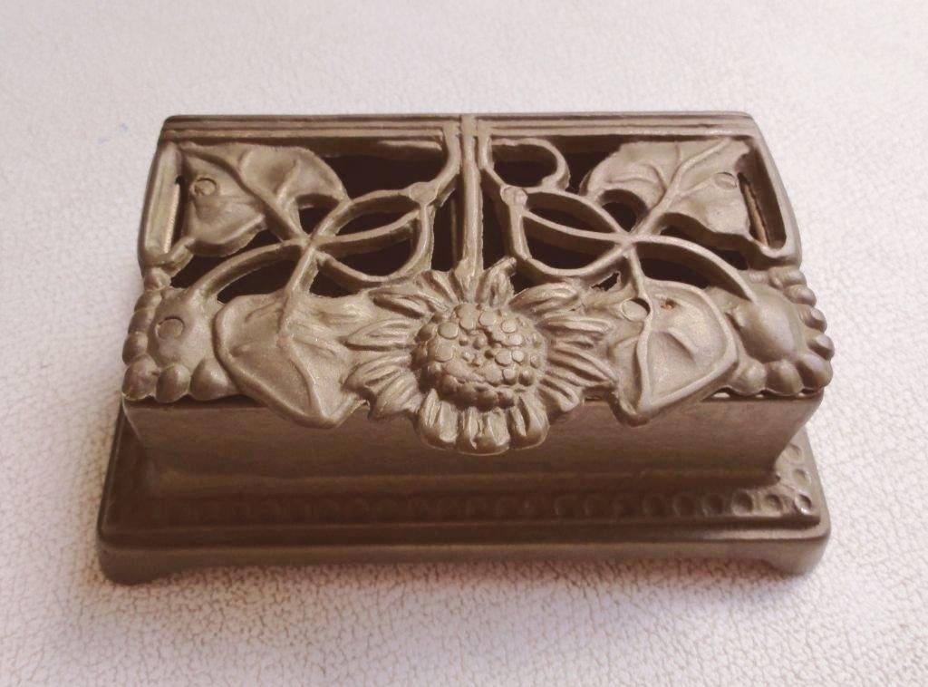 Postzegelbakje, koperen Jugendstil, Ophalen of Verzenden