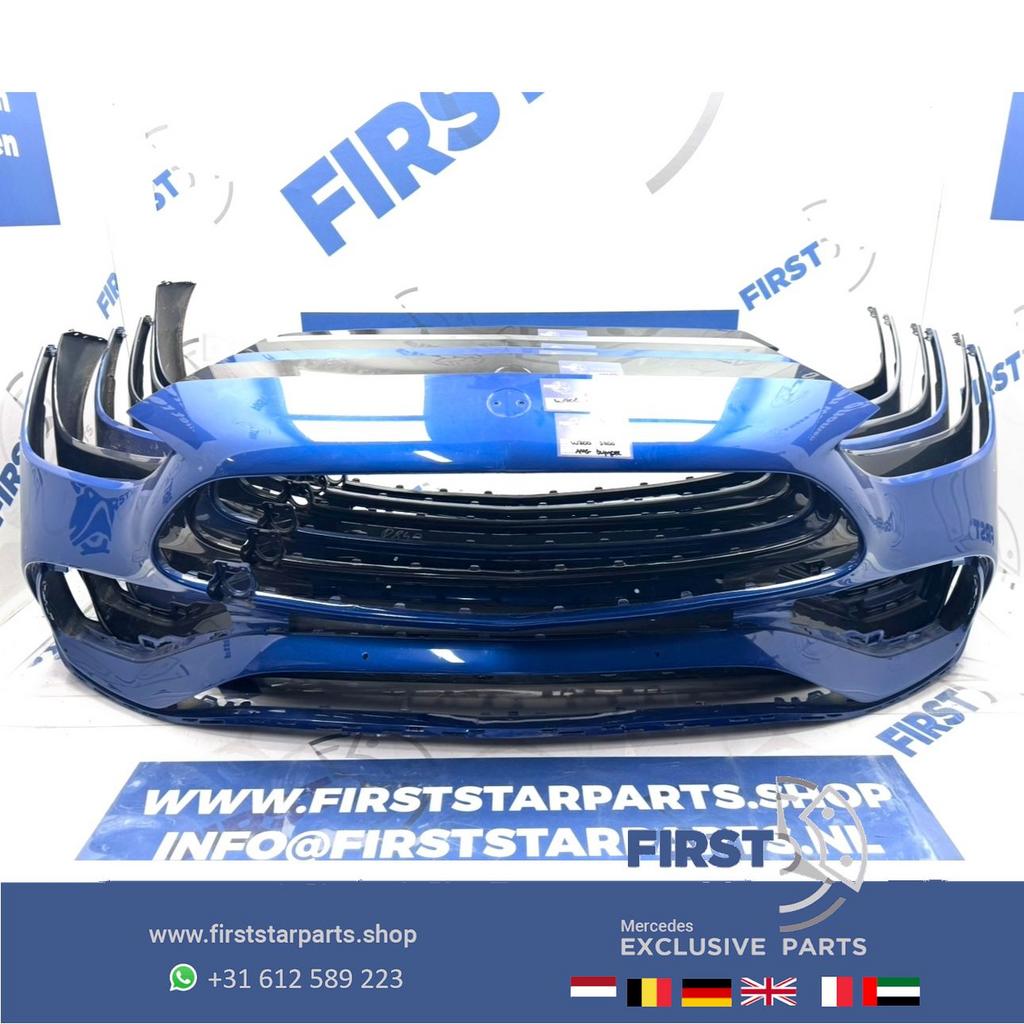 W206 BUMPER AMG VOORBUMPER S206 2021-2026 A2068858401 ZWART, Gebruikt, -, Voor, Ophalen of Verzenden
