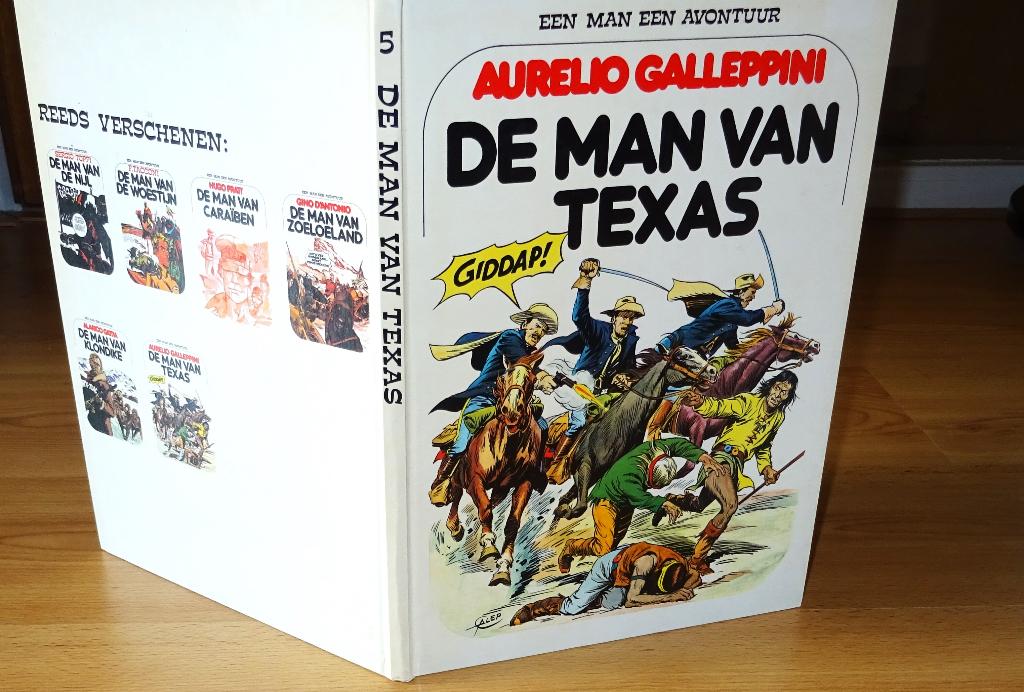 De man van Texas. Een man een avontuur hc 1e druk, Eén stripboek, Ophalen of Verzenden, Gelezen