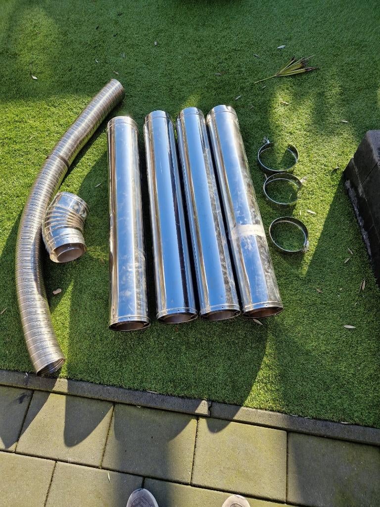 Concentrische buizen 150/100mm rookgasafvoer, Ophalen, Afvoer, Gebruikt, 4 tot 6 meter