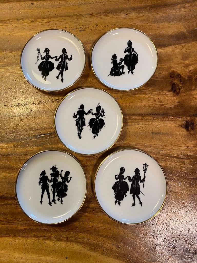 A.K.Kaiser,444 KAS 48,5 antieke bonbonschaaltjes,diam. 10 cm, Ophalen of Verzenden