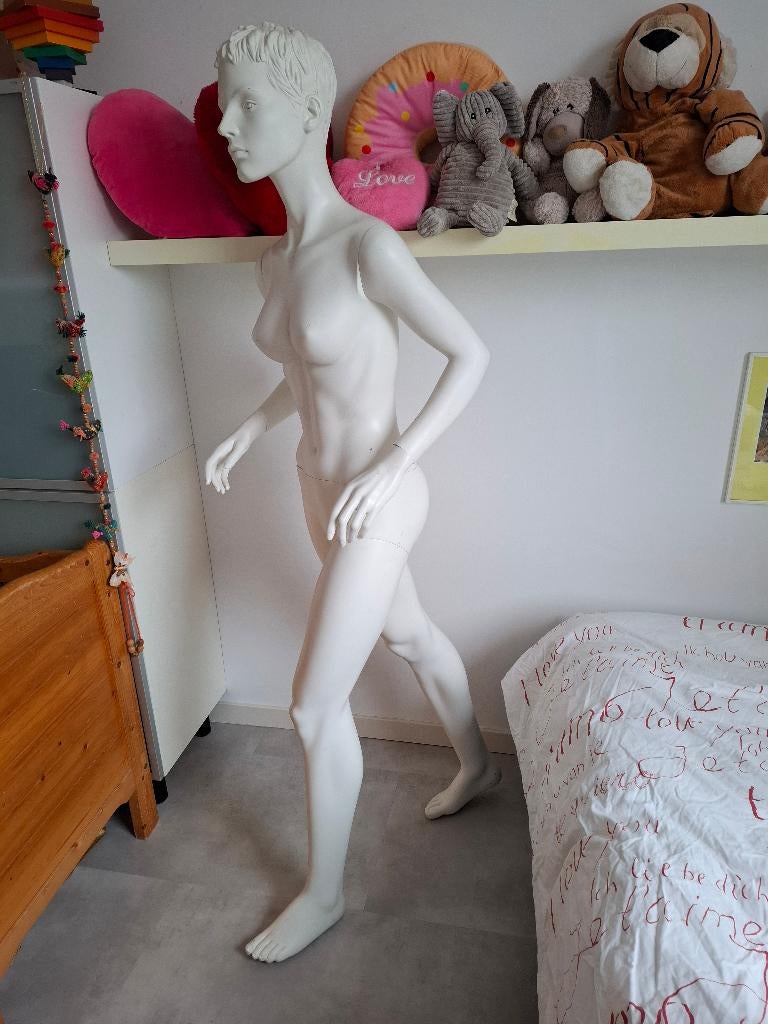 Etalagepop in wit, Ophalen, Gebruikt, Overige stijlen, Kunststof