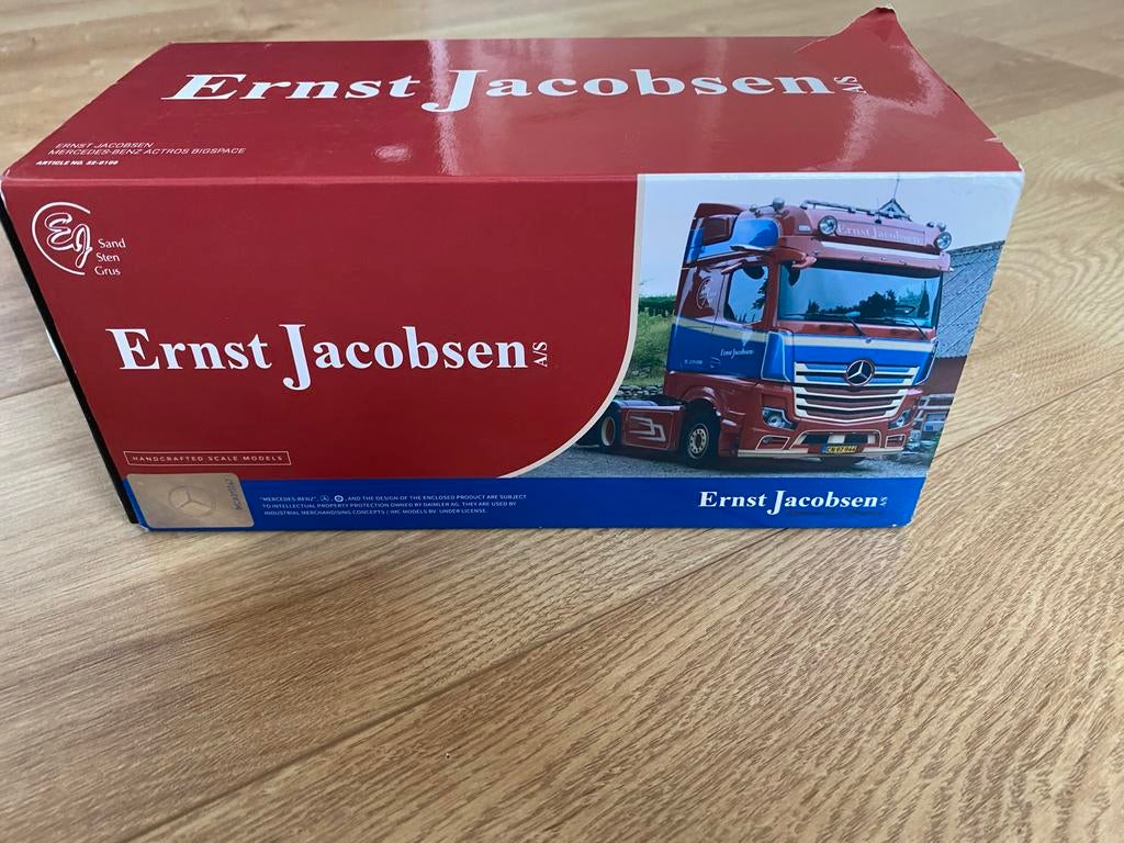 Modelvrachtwagen Mercedes-Benz Actros - Ernst Jacobsen, Overige merken, Gebruikt, 1:32 tot 1:50, Ophalen of Verzenden