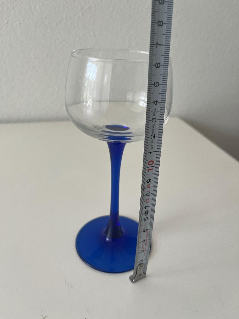 15 Luminarc wijnglazen Blauw, Ophalen of Verzenden, Gebruikt, Overige typen
