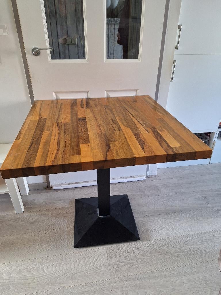 Eettafel 80x80 horeca kwaliteit, 50 tot 100 cm, Vierkant, Zo goed als nieuw, 50 tot 100 cm