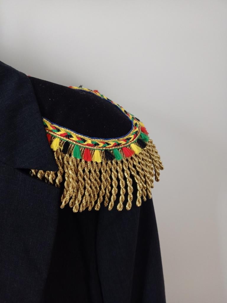 Epauletten carnaval rood-groen-geel-zwart, Ophalen of Verzenden, Nieuw, Maat 38/40 (M), Carnaval