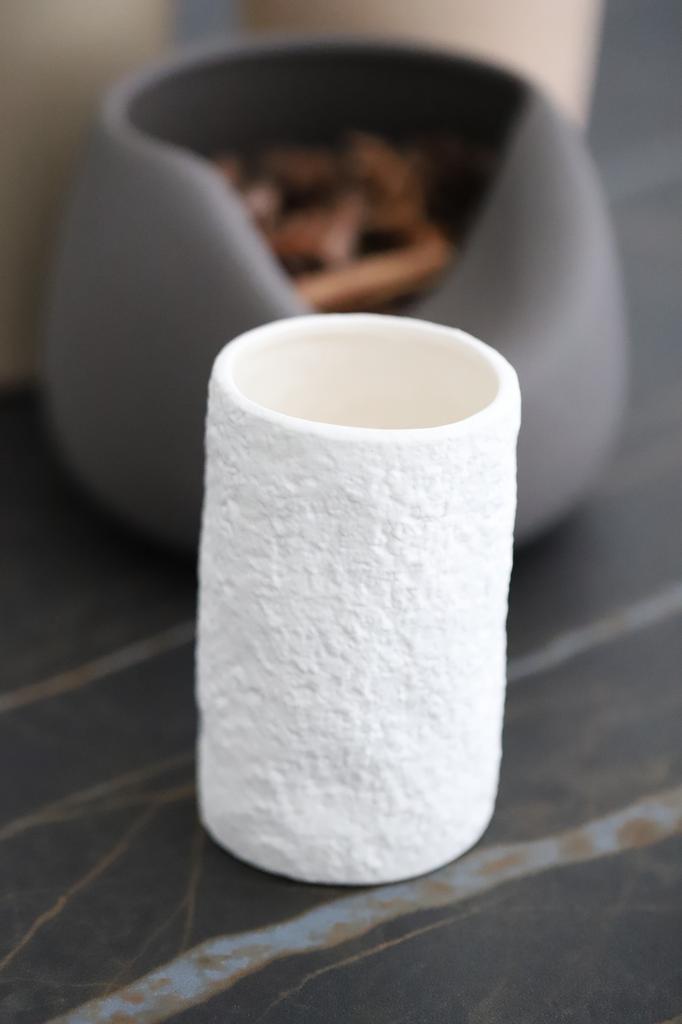 Zara Home Vaasje Wit, Ophalen, Wit, Aardewerk of Porselein, Nieuw