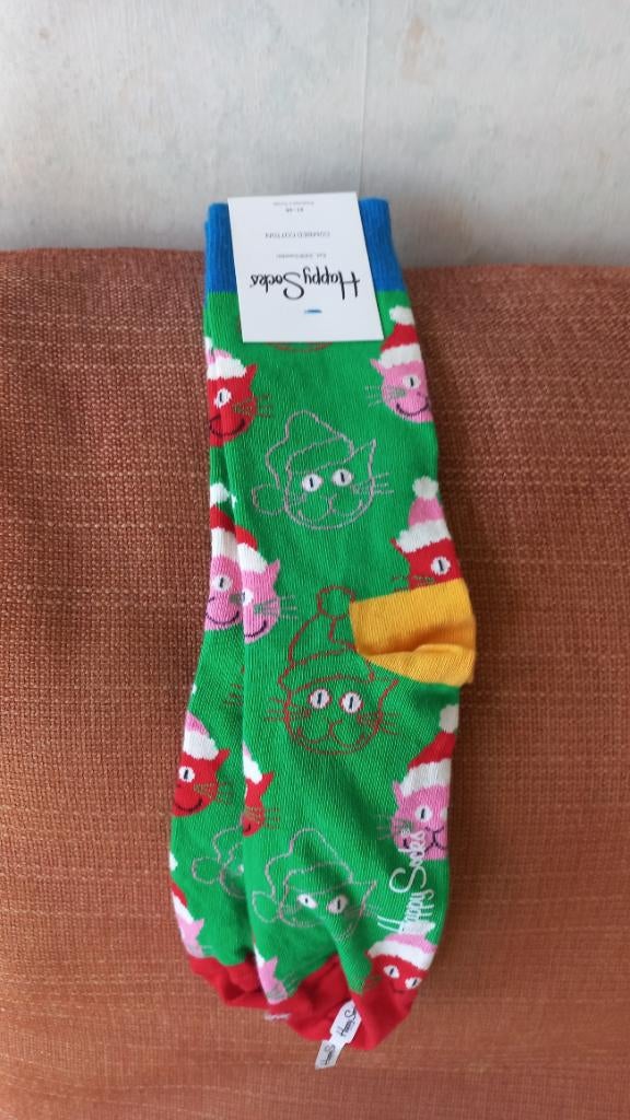 Happy Socks katten met kerstmus, Sokken en Kniesokken, Overige kleuren, Nieuw, Overige maten