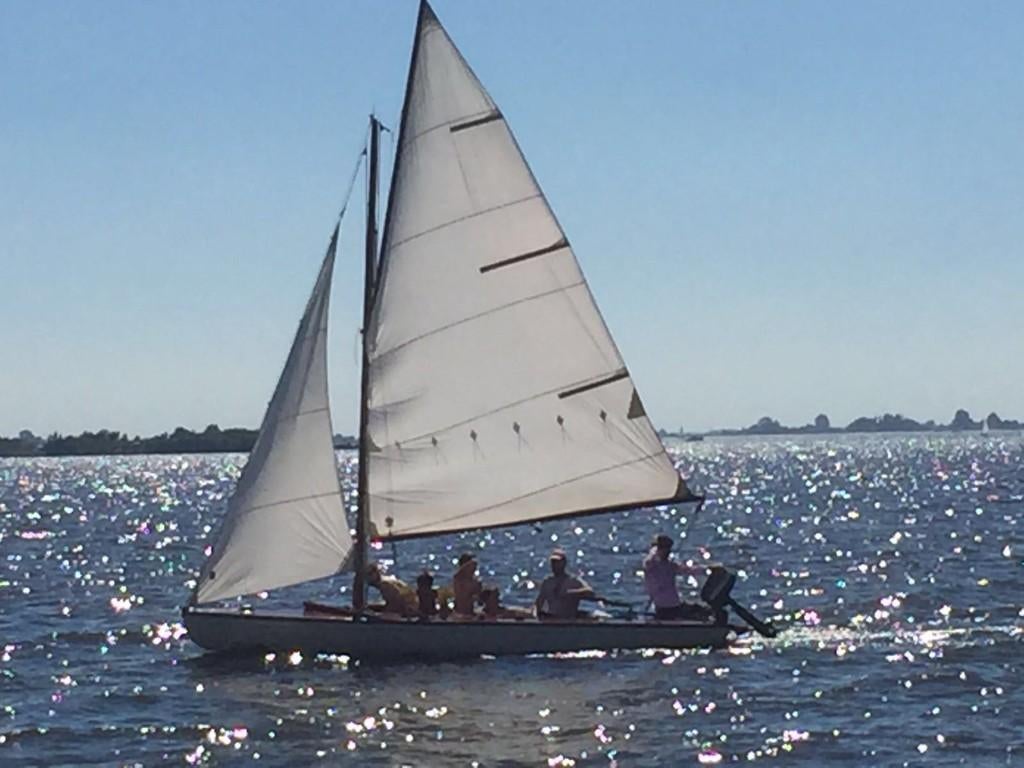 Open zeilboot 16m² In goede staat + unieke hellingtrailer, Ophalen, Gebruikt, Overige typen, 3 tot 6 meter