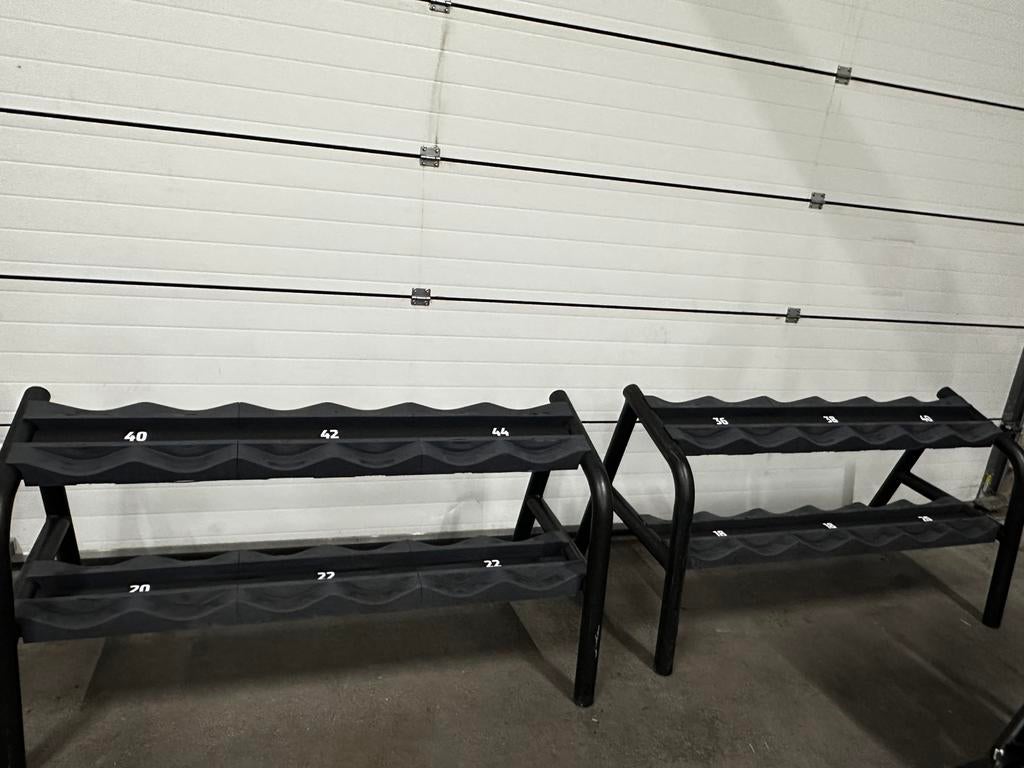 2 Zwarte Technogym Dumbells Rekken, Ophalen, Gebruikt, Dumbbell