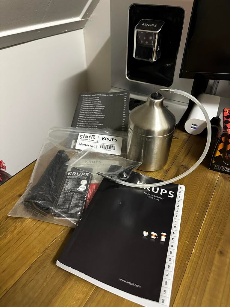 Krups volautomaat bonenmachine - display defect, Ophalen, Niet werkend, Koffiemachine, Koffiebonen