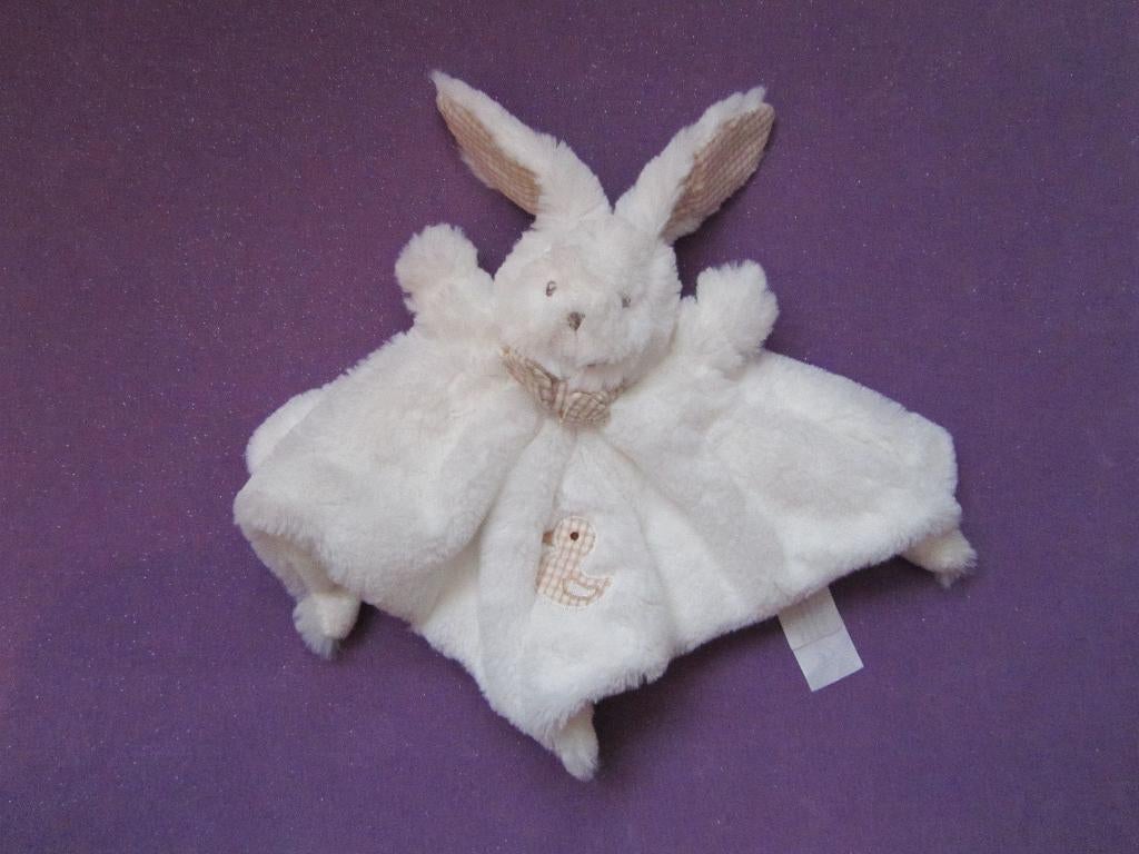 GINGER LILLY Knuffeldoekje KONIJN RIBBON RABBIT DOUDOU, Ophalen of Verzenden, Met label, Wit, Konijn