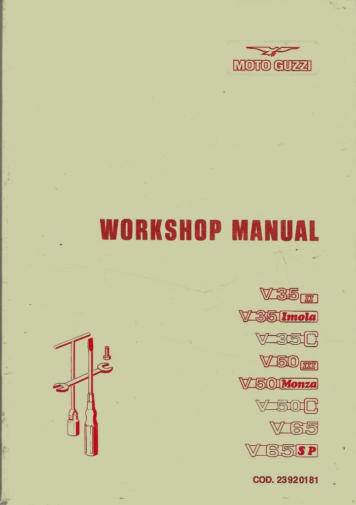 Moto Guzzi V35 V50 V65 workshop manual (7284z), Ophalen of Verzenden, Moto Guzzi