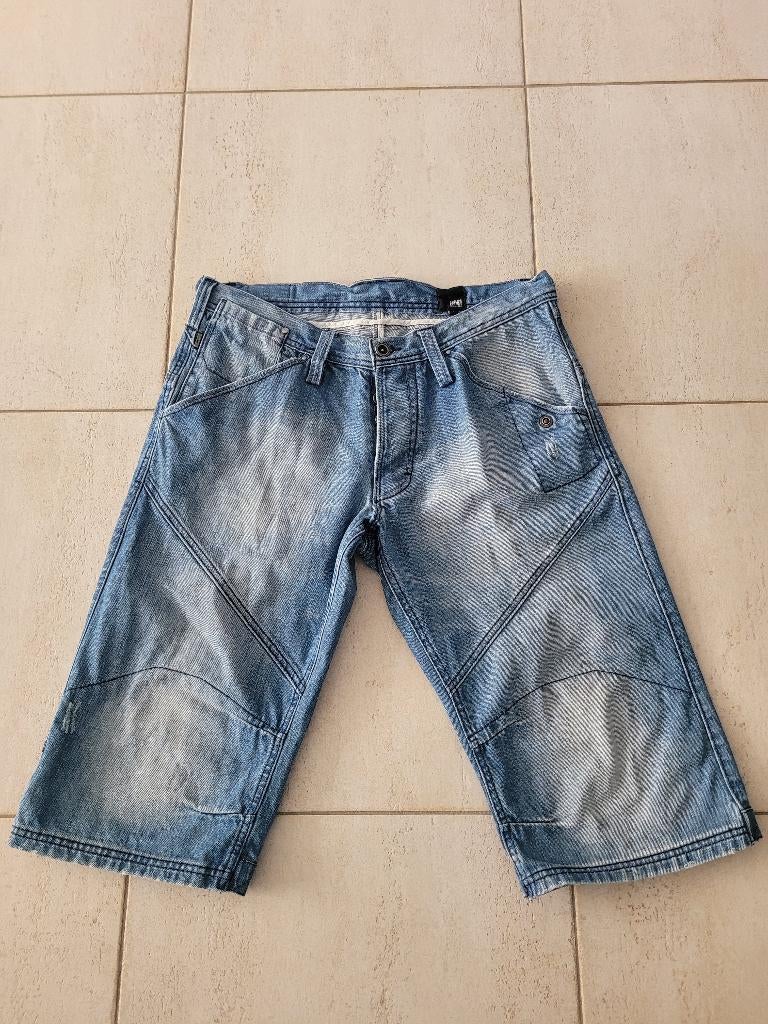 Korte spijkerbroek Jack & Jones, maat L, Kleding | Heren, Spijkerbroeken en Jeans, Blauw, Ophalen of Verzenden, Zo goed als nieuw