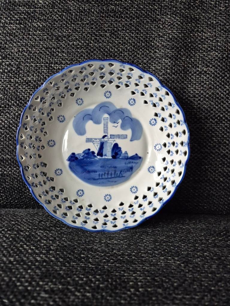 Delfts blauw schaaltje met molen, Antiek en Kunst, Antiek | Keramiek en Aardewerk, Ophalen of Verzenden
