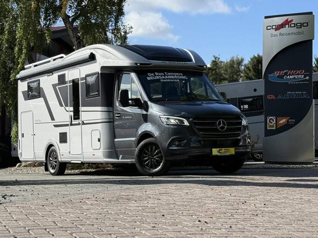 Adria Coral Supreme 670 SL - Mercedes camper - lengtebedden, Standaard zit, Airbags, Vloeistofverwarming, 7 tot 8 meter