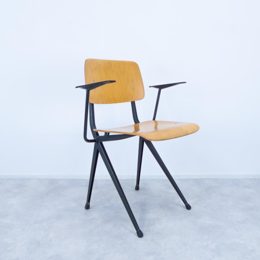 vintage stoel Marko industrieel hout 60s 70s, Huis en Inrichting, Gebruikt, Overige kleuren, -, Ophalen of Verzenden