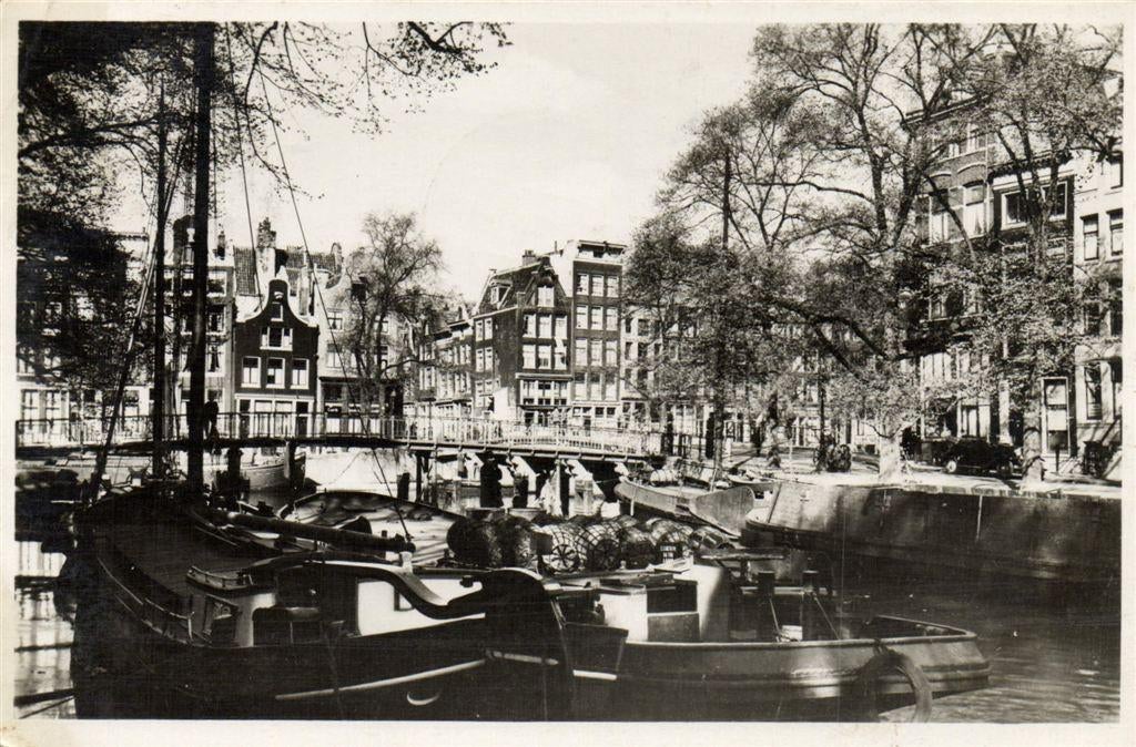 Amsterdam, Keizersgracht b.d. Brouwersgracht - 1945 gelopen, Ophalen of Verzenden, 1940 tot 1960, Gelopen, Noord-Holland