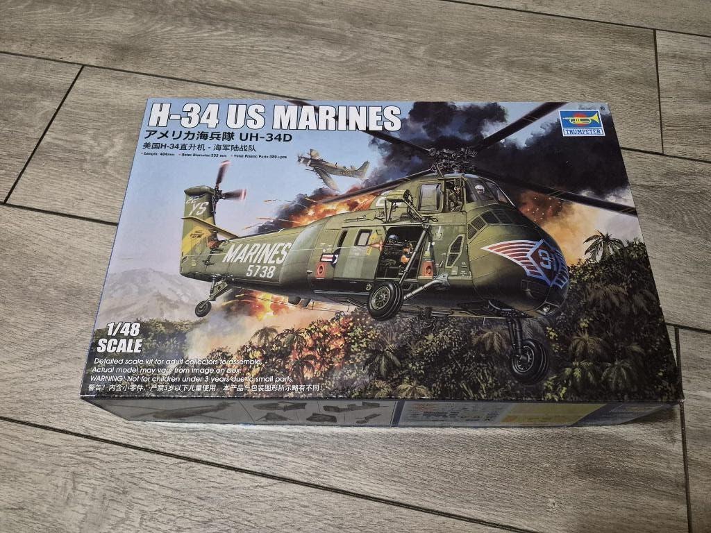 Trumpeter 02881 1:48 H-34 US Marines, Overige merken, Helikopter, Nieuw, Ophalen of Verzenden