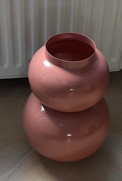 Mica Decorations Boyd Vaas - H37 x Ø26 cm - Metaal, Huis en Inrichting, Woonaccessoires | Vazen, Overige materialen, Overige kleuren