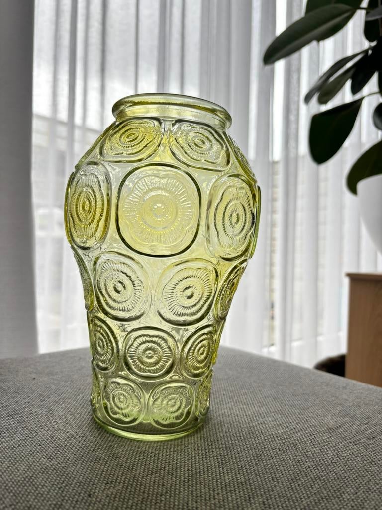 Vaas, Ophalen, Geel, Minder dan 50 cm, Glas