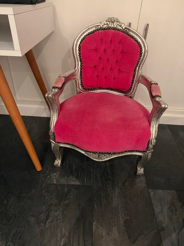 Schattig kinder barok stoeltje, Gebruikt, Ophalen of Verzenden, Eén, Rood