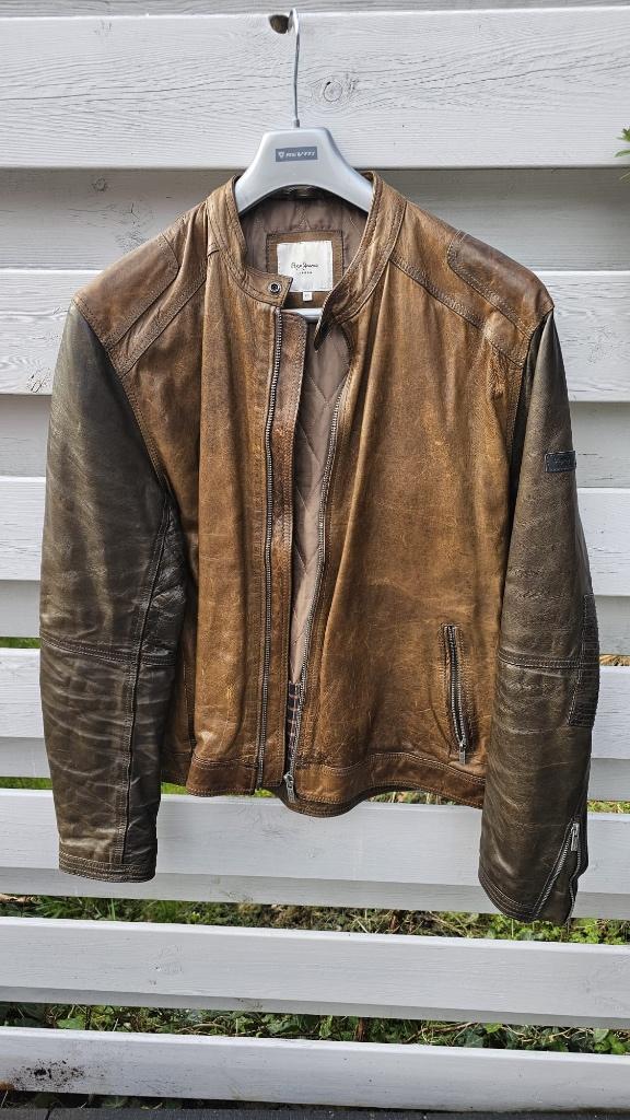 Leren jas, Bruin, Overige maten, Ophalen of Verzenden, Pepe Jeans