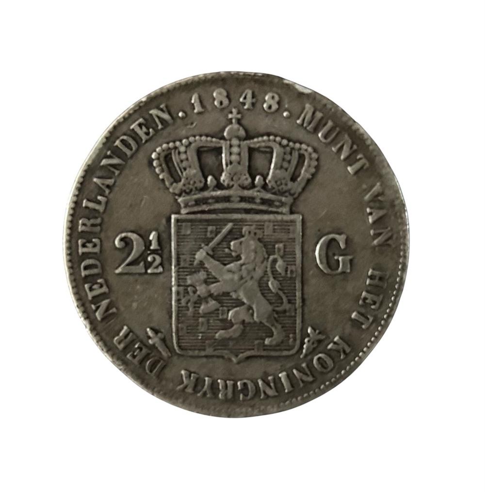 NL Rijksdaalder zilver 1848 Willem II - Redelijke staat, Postzegels en Munten, Munten | Nederland, Zilver, Ophalen of Verzenden