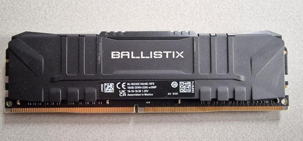 32GB: Crucial Ballistix 2x16GB 3200 CL16 DDR4 BL16G32C16U4B, Computers en Software, RAM geheugen, Ophalen, DDR4, Zo goed als nieuw