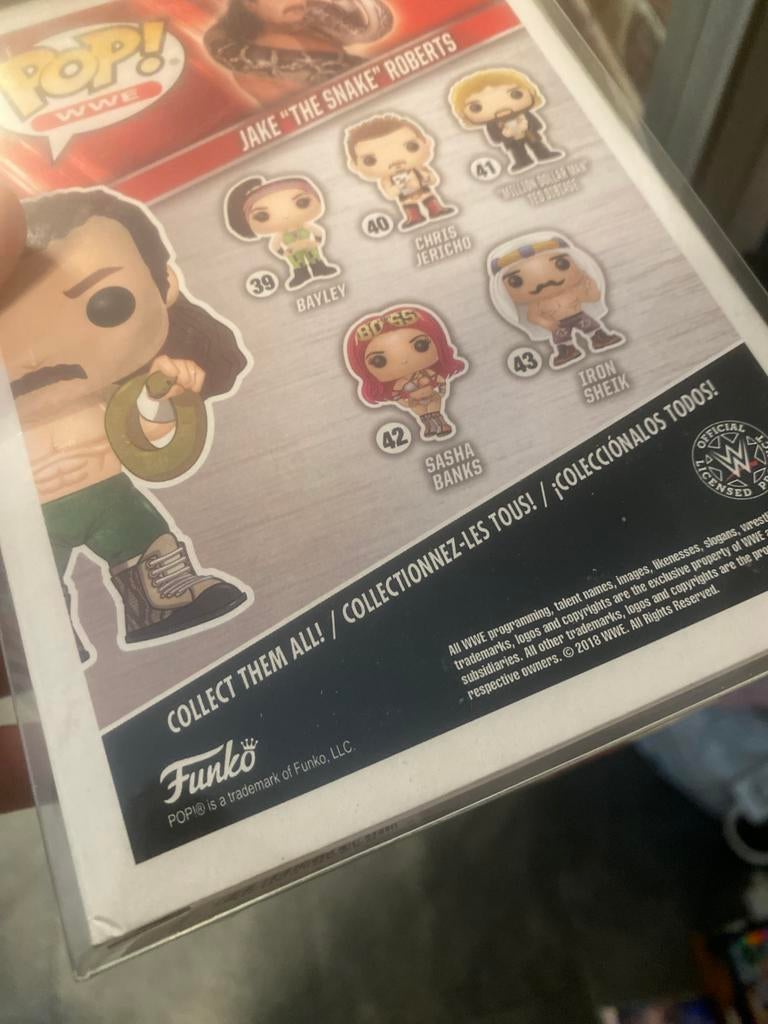 Funko Pop WWE Jake 'The Snake' Roberts Gesigneerd, Kinderen en Baby's, Speelgoed | Actiefiguren, Ophalen of Verzenden, Zo goed als nieuw