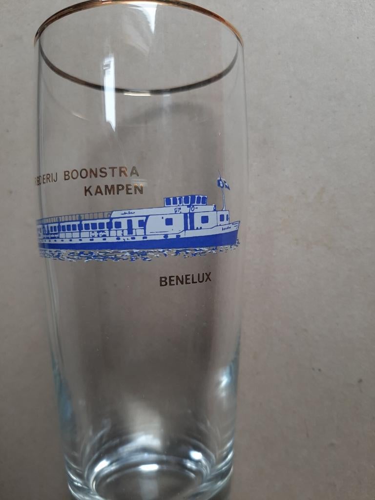 Drinkglas Rederij Boonstra Kampen., Ophalen of Verzenden