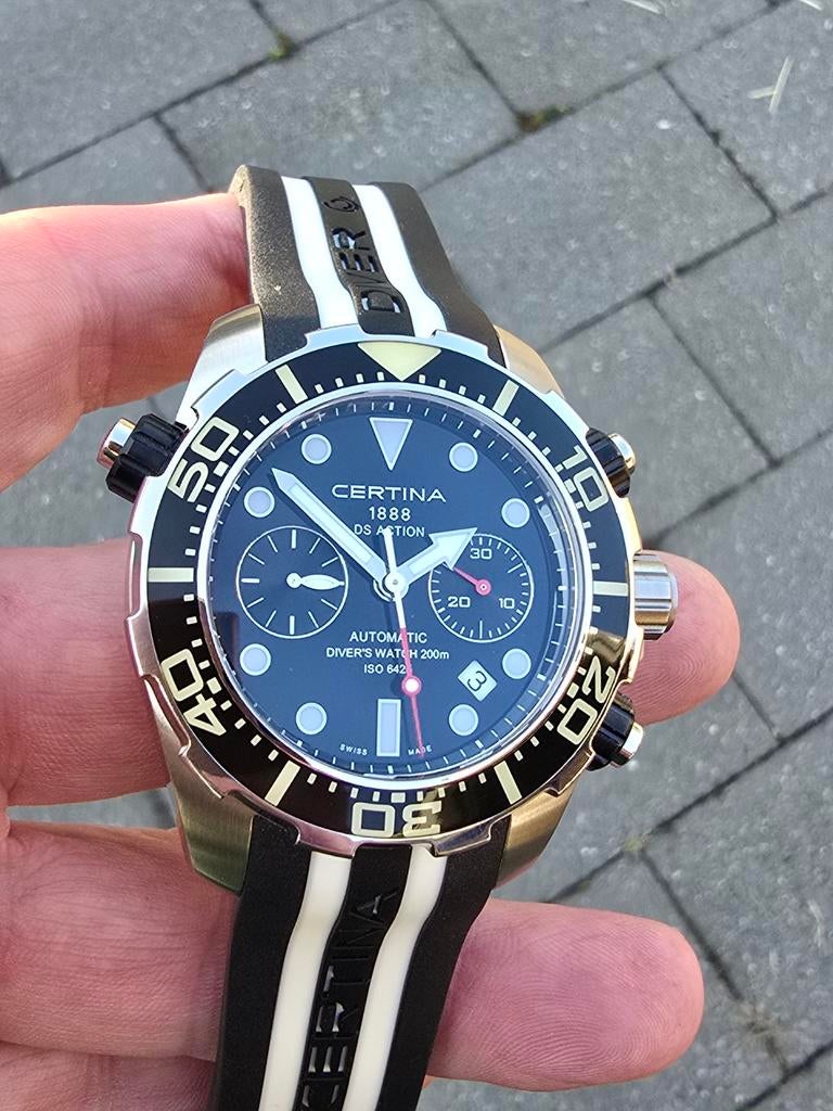 Certina DS Action Diver Chronograaf valjoux 7752, Ophalen of Verzenden, Nieuw, Staal, Overige merken