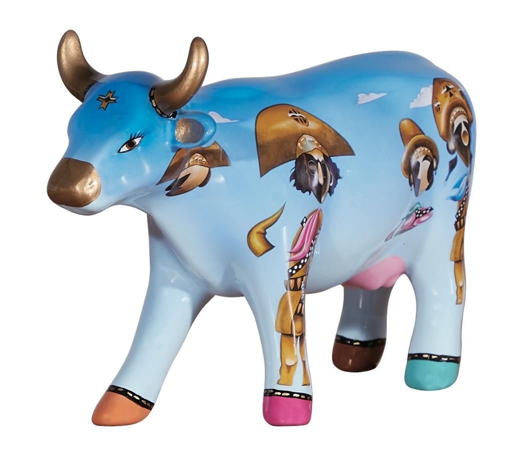 Nieuw Cow Parade koe Cowgaceiros medium gratis verzending., Antiek en Kunst, Kunst | Designobjecten, Ophalen of Verzenden
