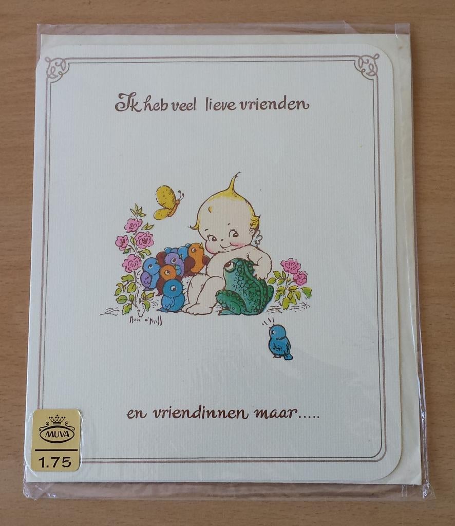 Kewpie Vrienden Wenskaart - Muva - nieuw / vintage, Ophalen of Verzenden, Nieuw