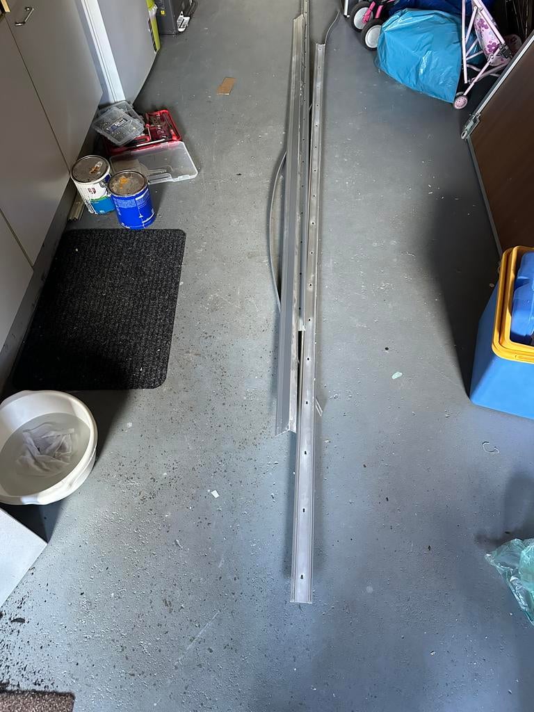 3 Schuifdeuren met geleiderails - 95x226 cm, Ophalen, Gebruikt, 80 tot 100 cm, 215 cm of meer