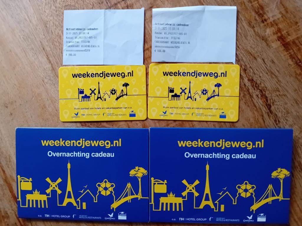 Weekendjeweg cadeaubonnen, Eén persoon, Cadeaubon